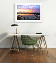 Load image into Gallery viewer, Salinity Sunrise over the Blue pool Bermagui sapphire coast NSW Greg Selby Print