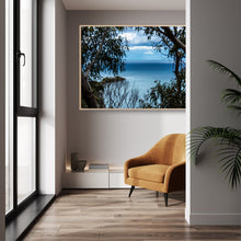Load image into Gallery viewer, Discover Cerulean Views, a fine art photograph capturing the endless blue horizons of Victoria's Great Ocean Road. Australian coastal wall art by Greg Selby.