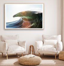 Load image into Gallery viewer, Astrea – inside a forming barrel wave, translucent green glass face with light passing through the curl, Australian coastline, fine art photography by Greg Selby South coast