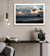 Load image into Gallery viewer, art landscape print of Glasshouse Rocks in Narooma by photographer Greg Selby.