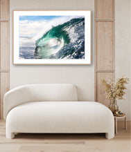 Load image into Gallery viewer, Lirin, fine art photograph of a powerful breaking ocean wave by Australian photographer Greg Selby, printed as a museum-quality archival wall print.