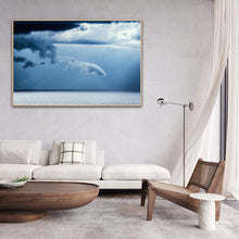 Load image into Gallery viewer, a moody cloud touches down on the ocean photo decor by greg selby fine art decor wall hanging print in torquay victoria serenity series searenity