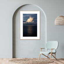 Load image into Gallery viewer, mineous, fine art photograph of dark storm clouds gathering above the open ocean, creating a dramatic Australian coastal seascape by Greg Selby.