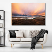 Load image into Gallery viewer, Illexea by Greg Selby featuring a dramatic sunset over Racecourse Beach, Ulladulla on the NSW South Coast, museum-quality fine art photography for luxury interiors and collectors.