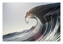 Load image into Gallery viewer, Ruhe, fine art photograph of an ocean wave capturing soft light, flowing textures and the peaceful rhythm of the Australian coastline by Greg Selby.Wall Hanging coastal Decor Print Sapphire coast