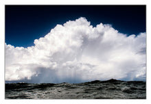 Load image into Gallery viewer, Orbital, fine art photograph of a towering cumulonimbus cloud rising above a dark, moody ocean along Australia's South coast coastline, captured by Greg Selby.